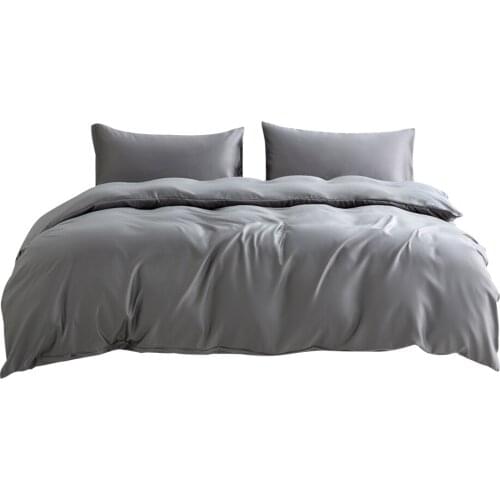 Two-Piece Washed Quilt +Pillowcase Home Textiles Sheet Set Bedding Sets Breathe Better Bedroom Pure Color Polyester Fiber