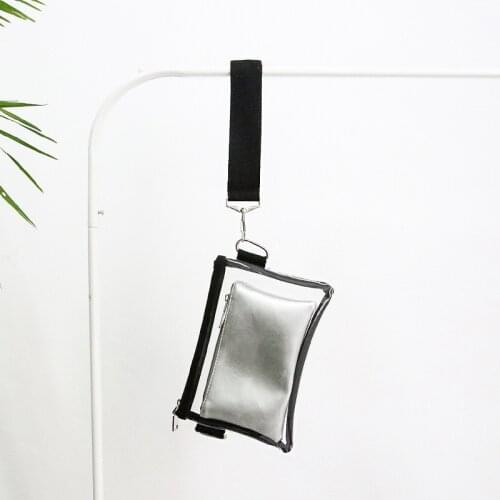 Korean ladies clutch transparent pvc envelope bag travel transparent cosmetic bag jelly bag composite bag purses and handbags