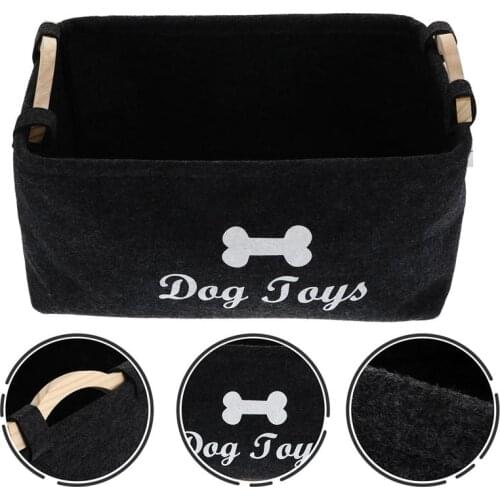 Pet Dog Storage Basket For Organizing Pet Toys Blankets Leashes And Food