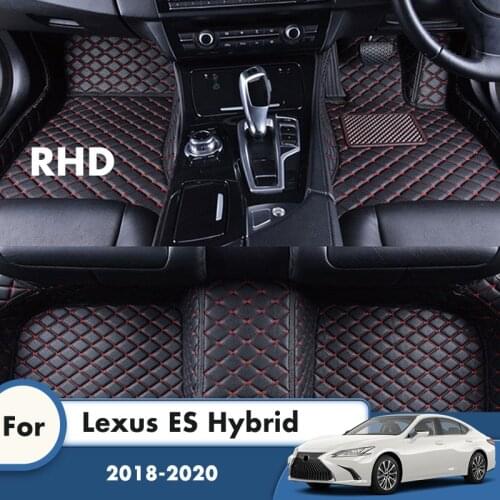 RHD Car Floor Mats For Lexus ES Hybrid 2020 2019 2018 Auto Interiors Accessories Custom Front And Rear Side Carpets Rugs