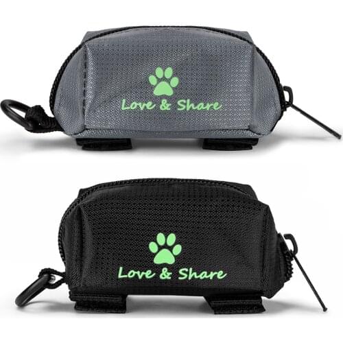 Waste Poop Bags For Pet Dog Cat Travel Pet Dispenser Waste Dog Puppy Pick-Up Bags Poop Bag Holder Hook Pouch
