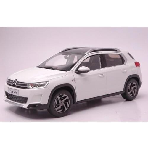 1:18 Diecast Model for Citroen C3-XR White SUV Alloy Toy Car Miniature Collection Gift C3