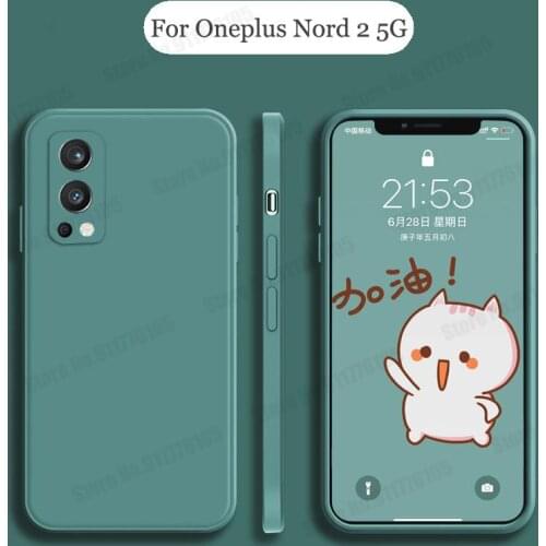 Candy Color Soft Silicone Matte Case for Oneplus Nord 2 N200 CE 5G Camera Lens Protective Cover For One Plus 9R 9 Pro Phone Case