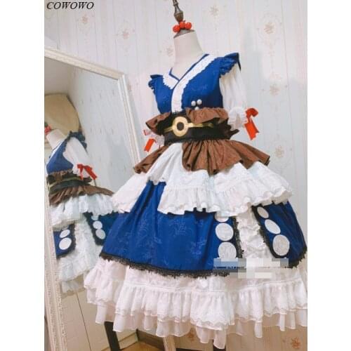 [Customized] Anime! Touhou Project Onozuka Komachi Elegant Dress Uniform Cosplay Costume Party Role Paly Outfit Women 2021 NEW