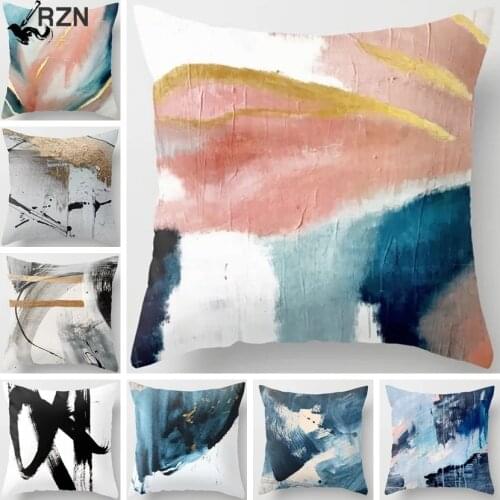 Abstract Oil Painting Cushion Cover Nordic Ink Pillow Cover Throw Pillows For Sofa/Living Room Home Decoration Pillowcase