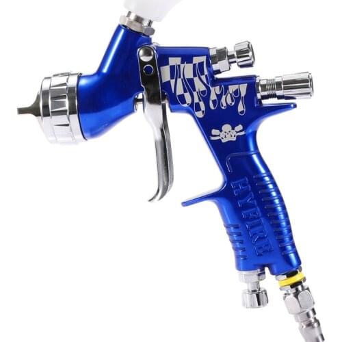 Original HYFIRE Gti Pro Lite 1.3mm Fluid Tip TE20 Spray Paint Gun 600ml cup Blue made in UK