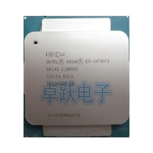 Original Intel Xeon E5-2670V3 2.30GHZ 30M 12CORES 22NM 120W LGA2011-3 processor E5 2670V3 free shipping