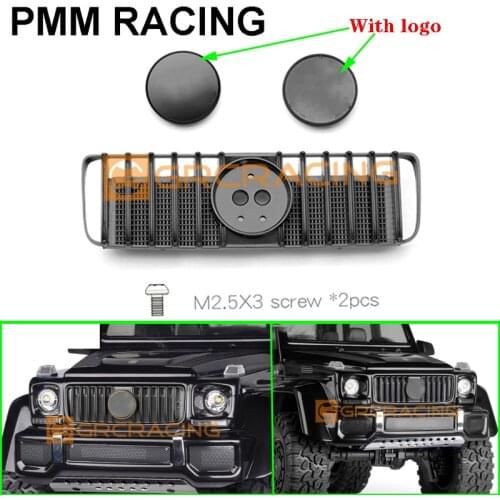 Babos Vertical bar Grille Middle Net B Style double logo For 1/10 RC Crawler Car Traxxas TRX4 G500 TRX6 G63 AMG Upgrade parts