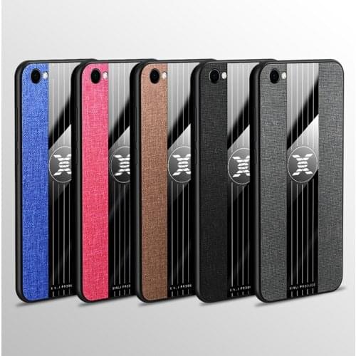 Luxury Soft Cloth Cases for VIVO Y71 Y71A Y81S Y81i Y83 Y83A Phone Accessories Denim Armor Housing Ring Stand Holder Back Covers