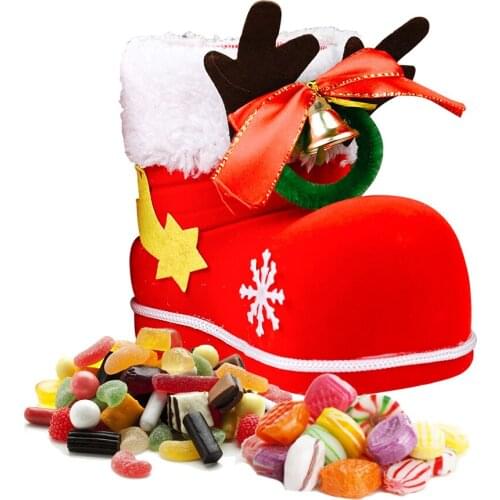 Christmas Shoes Candy Box Birthday Party Event Baby Decor Wedding Favor Party Supply Gift Bag Box With Ribbon Flower Frugal