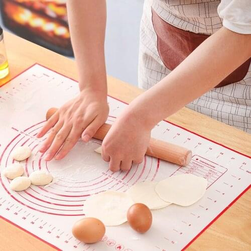 Silicone Mat Pastry Dough Kneading Pad Non Stick Baking Sheet Dough Cutter Rolling Mat Baking Decorating Tool
