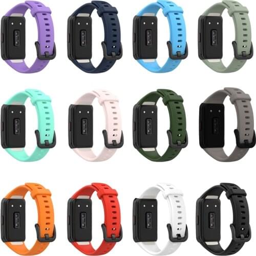 Replacement Sport Silicone Watch Band Wrist Strap Adjustable Watchbands for -Huawei Honor Band 6 Smart Watch