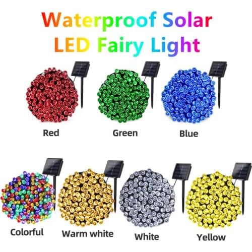 Solar LED Light Outdoor Fairy Lights Waterproof Garland LED Solar Power Lamp Christmas Tree Lights LED Garden Lamp Holiday Decor