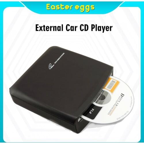 Universal External Car CD MP3 HD Video Player System With USB PowerP Compatible with PC TV Android Head Unit Stereo