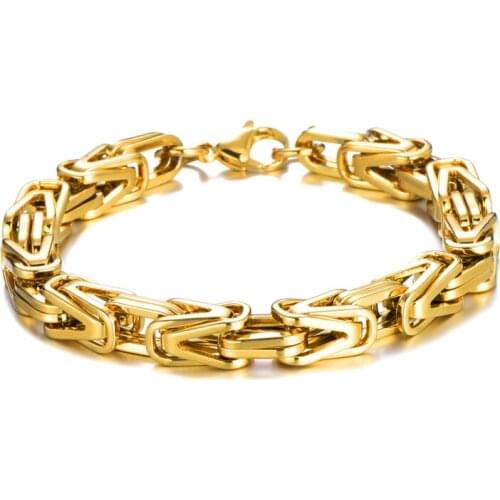 Stainless Steel Bracelet High-end Mens Charm V-shaped Bracelet Rock Fashion Jewelry Cuban Chain Bracelet Male Accessories