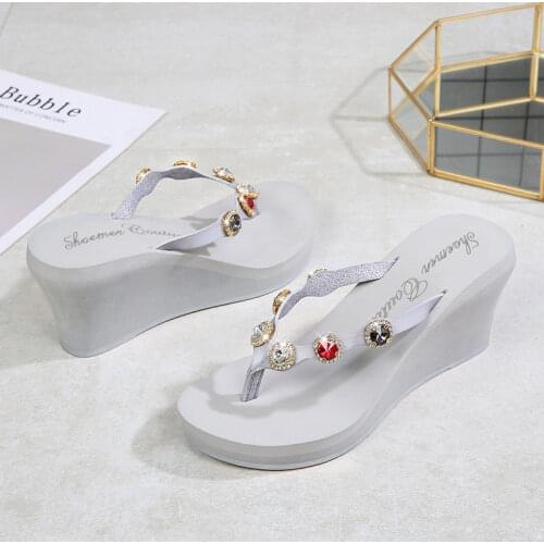 Juicy Lovers Brand Fashion Summer Wedges Slippers Flat Casual Beach Slipper Sandals White Outside Sportswear Women Flip Flops