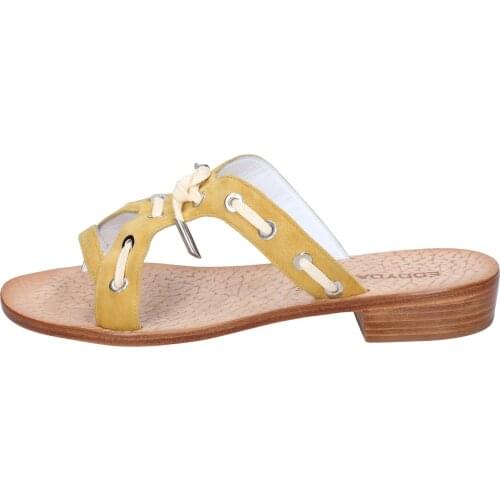 EDDY DANIELE sandals women Suede yellow