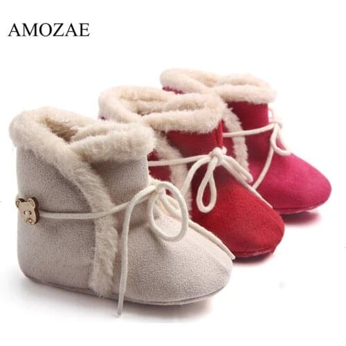 Infant Toddler Baby Boys Girls Snow Boots For Newborn Baby Winter Keep Warm Soft Sole Plush Snow Shoes Prewalker