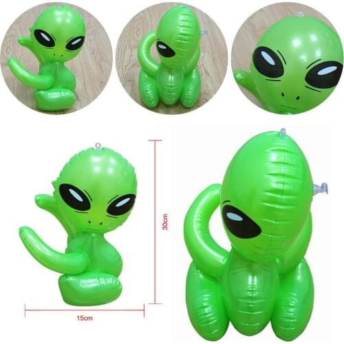 1 Pc Green Alien Model Toys Child Inflated Toys Cosplay Inflatable Part Toys C5Z2 Kids Halloween/birthday Science Teach Sup K7W8