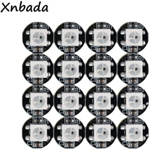 10-1000PCS WS2812B WS2812 4Pin RGB Led Chip 5050SMD WS2811 IC Black/White PCB With Heatsink DC5V