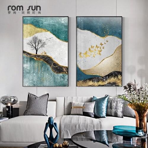 Abstract whales and birds Canvas Painting animal posters and print Creative Art Wall watercolor Pictures for Living Room Bedroom