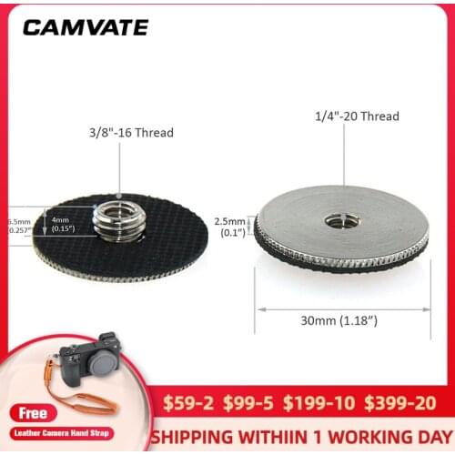 CAMVATE 1/4" Female To 3/8" Male Screw Adapter With Rubber Washer For DSLR Camera Tripod /Monopod /Quick Release Plate Mounting