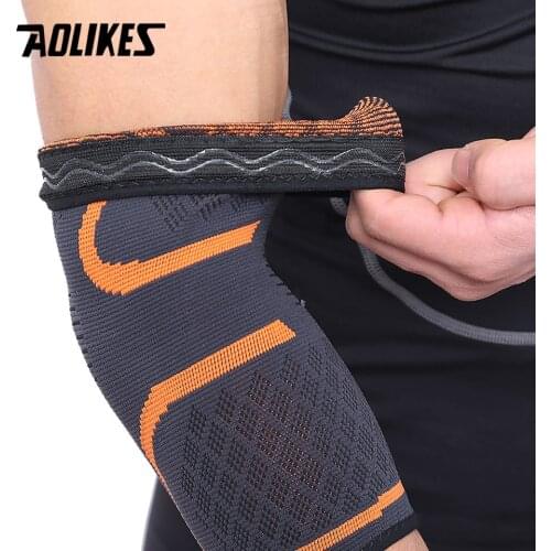 AOLIKES 1 Pair Knee Pads Basketball Tennis Elbow Support Protector Gear Breathable Elbow Brace Sport Compression Bandage