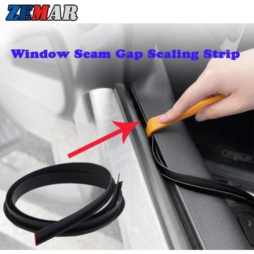 1M V Type Car Door Glass Window Seam Gap Sealing Strip For VW Passat B8 B7 B6 B5 Touareg Jetta mk6 Volkswagen Tiguan mk2 2019