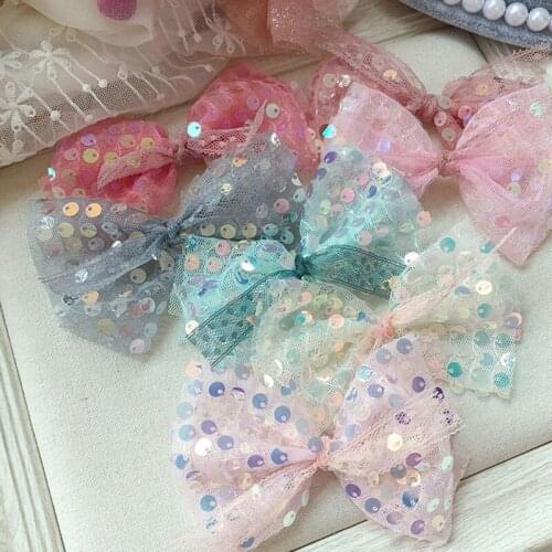 Glitter Sequin Tulle Fabric For DIY Bowknot Hair Clip For Girls 2019 Hairpin Fabric Sewing Girls Hair Accessories Craft Hair Bow