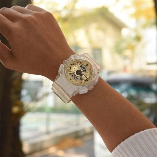 PANARS Unisex Digital Waterproof Men Watch Reloj Transparent Electronic Watch Band Cool Anniversary Edition Multifunction