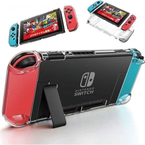 For Nintendo Nintend Switch NS NX Cases Hard Clear Back Cover Shell Coque Ultra Thin Bag Detachable Crystal PC Transparent Case