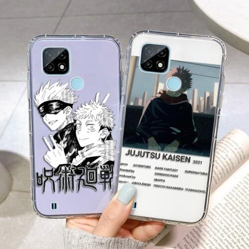 Jujutsu Kaisen Anime Cases For Realme 8 Pro Case For OPPO A94 A93 A53 A72 A52 A92 Realme8 7 Pro C15 C21 C11 C20 Soft Clear Cover