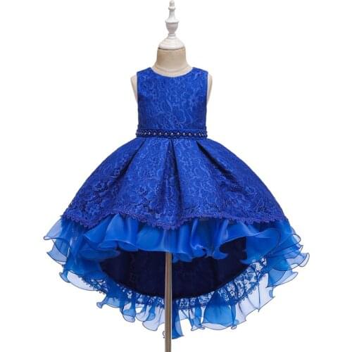 Hot 3-14yrs High-end lace Teens girls dress children party princess dress girl baby catwalk wedding dress 3-12 years