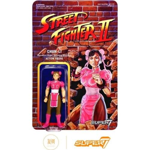 Super7 Street Fighter Ii Chun-Li Hang Card Toy Action Figures Toys for Children Gift
