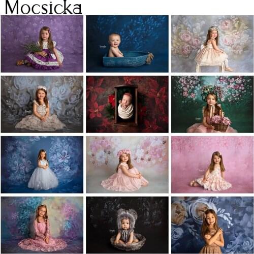 Newborn Baby Portrait Backdrop Photo Studio Flowers Abstract Texture Birthday Wedding Art Background Pregnant Woman Photography