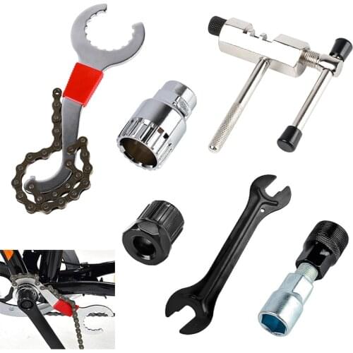 Bicycle Repair Tools MTB Bike Crank Puller Chain Splitter Cutter Breaker Flywheel Remover Cycling Wheel Hub Spoke Wrench Tools