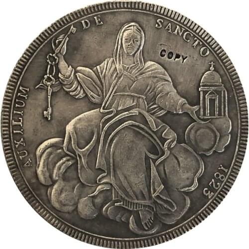 Italian states 1823 1 Scudo - Leo XII Sede Vacante copy coins
