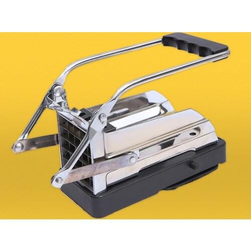 Potato Chipper with Suction Base Manual Fries Cutter Hand Cucumber Radish Potato Lettuce Strip Cutting Machine