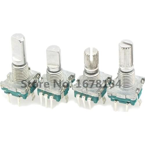 5PCS EC11 360 Degree Rotary Encoder with switch Audio Digital Potentiometer Handle 15MM 20MM 5PIN push button Coding SWITCH