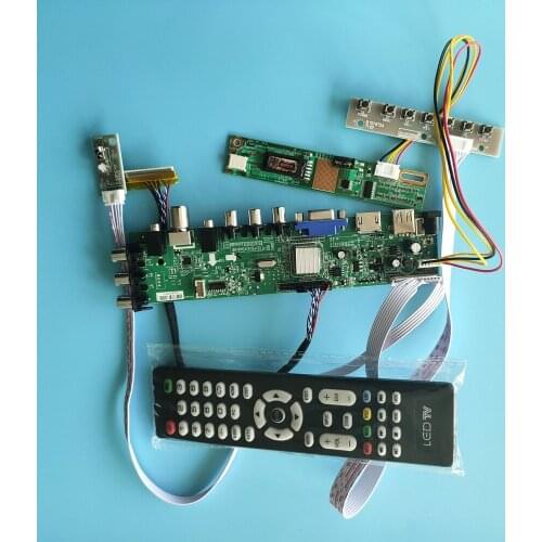 Kit For LTN170WX-L02 Digital HDMI 1 CCFL LCD DVB-C DVB-T 30pin TV VGA USB AV remote Panel Controller board 1440X900 17"