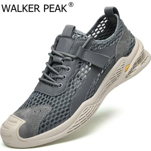 Mens Vulcanize Shoe Summer Sneakers Mesh Casual Shoes Breathable Rubber Non-slip Lightweight Shoes 2021 Men Loafers Footwear