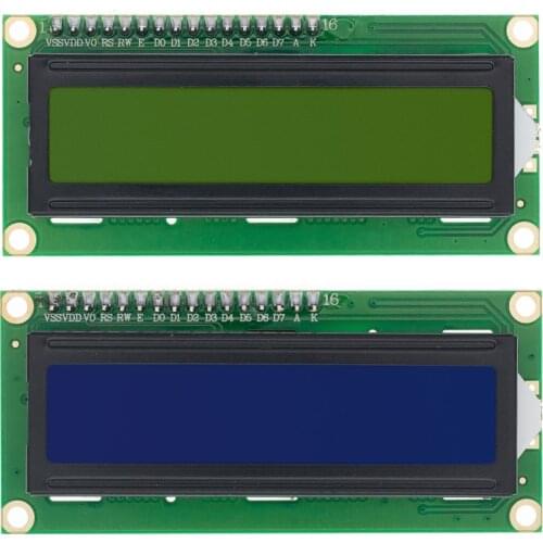 LCD 1602 / Adapter / LCD1602 with Adapter / LCD1602 with keypad shield (Yellow-Green/Blue screen) 5V 1602 display with backlight