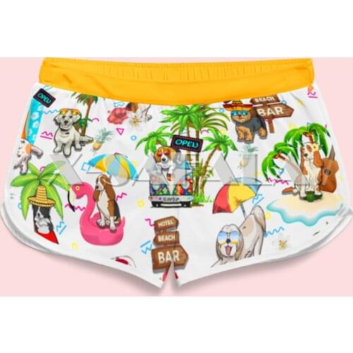 Girls Summer Hot Short Pants For Sport Women Running Shorts Workout Yoga Short Pants Athletic Elastic Waist Jogger Booty -16