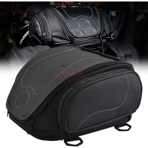 Motorcycle Package Helmet Motor Rear Bag Retro Seat Bag Multi-function Kit Bag Motor Bag Tail Pack Riding Travel Storage Bag