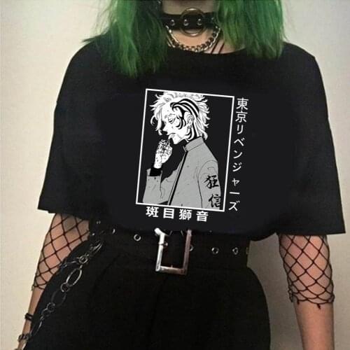 Men Funny T-shirt Anime Tokyo Revengers Shion Madarame Tshirt Casual Short Sleeve Tees Male