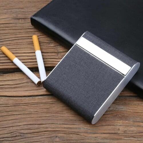 Stainless Steel 20 Cigarette Tobacco Case Holder Smoke Box F Gentleman Men