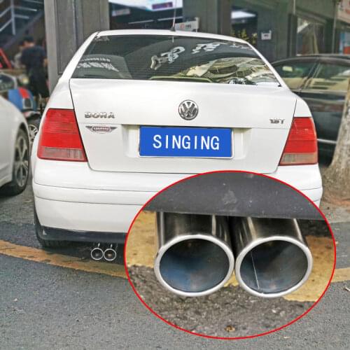 Stainless Steel Exhaust Muffler Tip End Pipe For 1999 2000 2001 2002 2003 2004 VW MK4 Golf Jetta Bora beetle decoration parts
