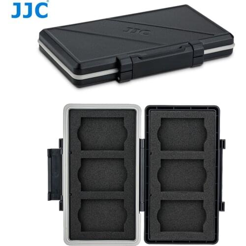 JJC 6 Slot Memory Card Case Holder Storage Box for XQD Cards for Nikon Z6 Z7 D850 D500 D6 D5 D4S D4 Panasonic Lumix DC-S1 DC-S1R