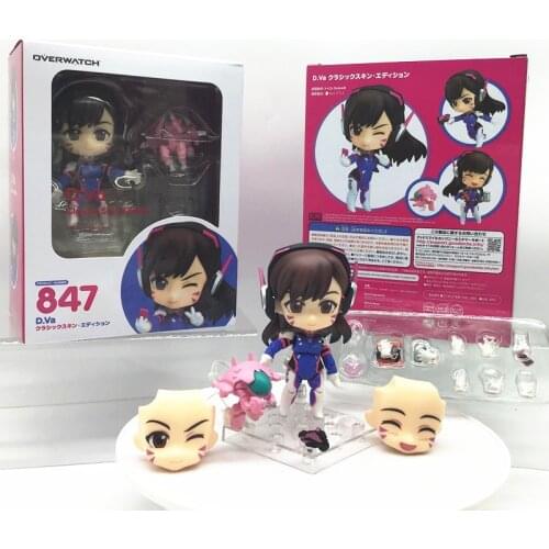 Overwatches D.Va 847 # Figures Song Hana Classic Skin Edition Changeable Face Doll Action Figures Collectable Model Toy Gifts
