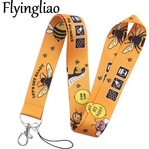 Bee Classical Style Lanyard For keys The 90s Phone Working Badge Holder Neck Straps With Phone Hang Ropes webbings ribbons Gifts